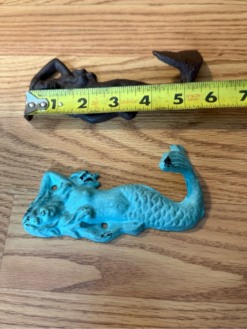 2 Cast Iron Antique Style Mermaid Figurine Hooks Nautical Rustic,Beach